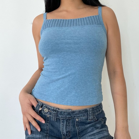 Mexx Blue Square Neck Cami Top - X-Small/Small - Picture 1 of 4